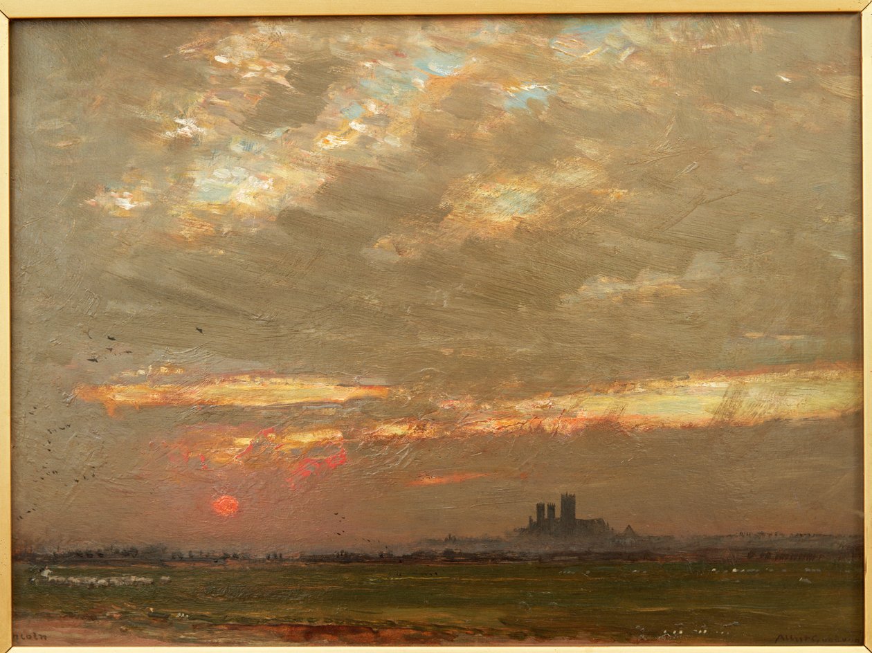Lincolnská katedrála při západu slunce, 1912 od Albert Goodwin