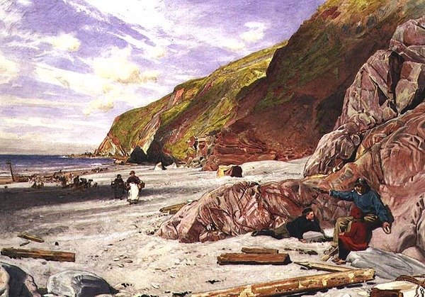 Lynmouth, Devon, Příběh ztroskotání od Albert Goodwin