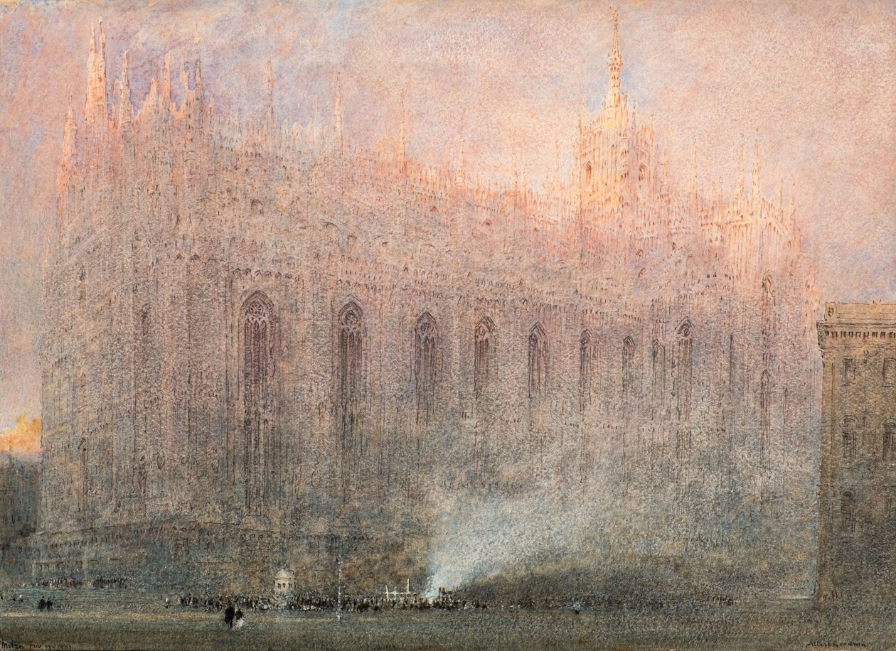 Milánská katedrála od Albert Goodwin