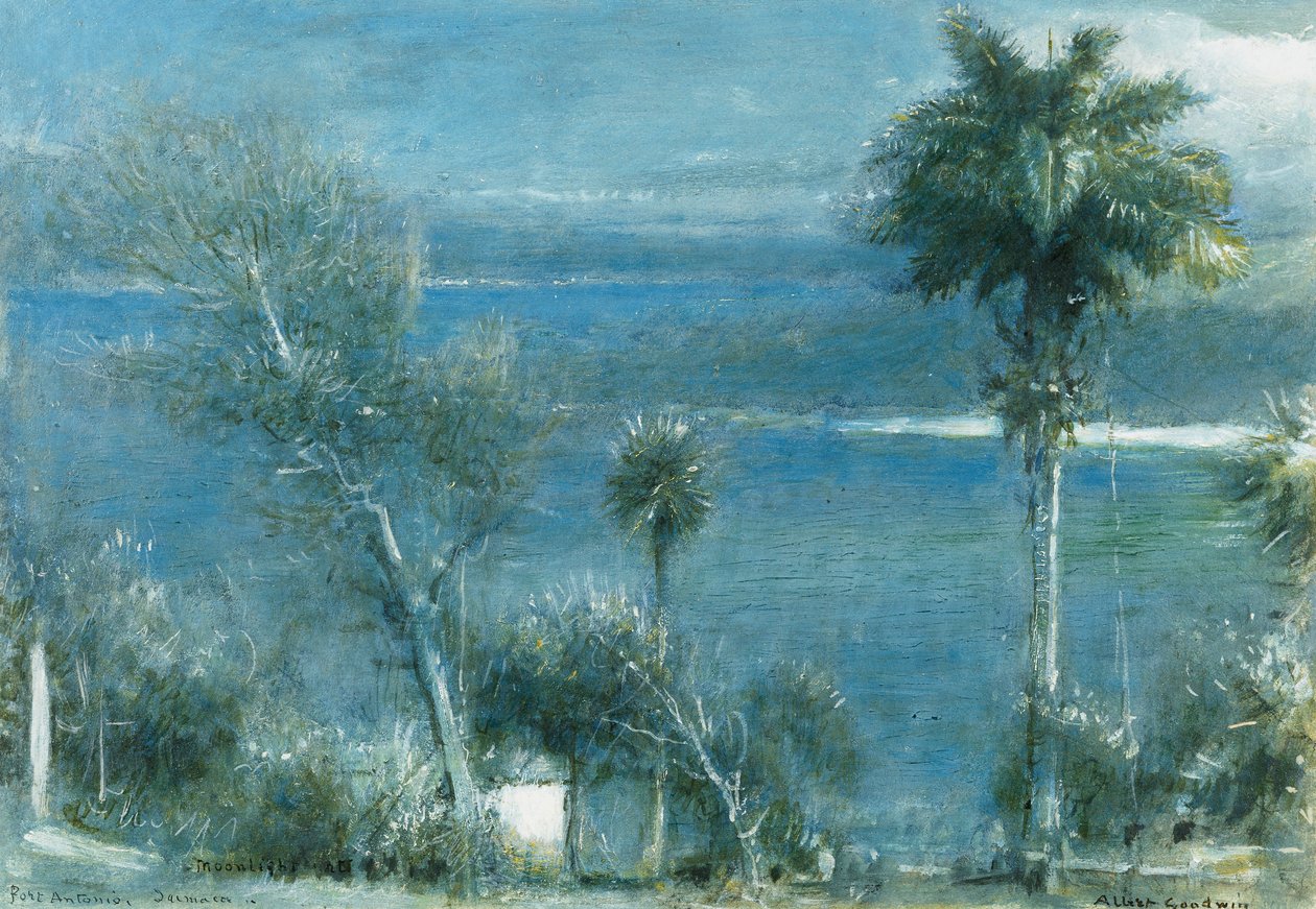 Moonlight v Port Antonio, Jamajka, od Albert Goodwin