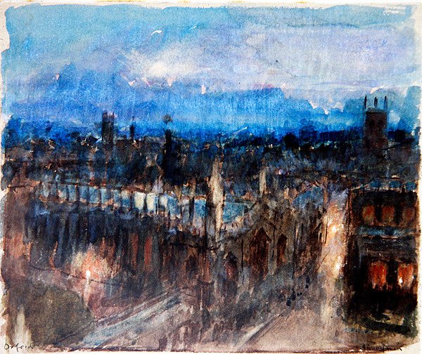 Oxford (akvarel na papíře) od Albert Goodwin