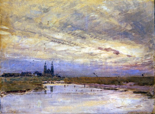 Reculver, Kent (akvarel na papíře) od Albert Goodwin