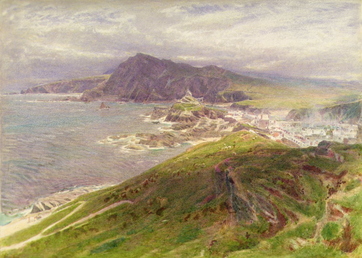 Pobřeží v Ilfracombe, Severní Devon (tužka a akvarel) od Albert Goodwin