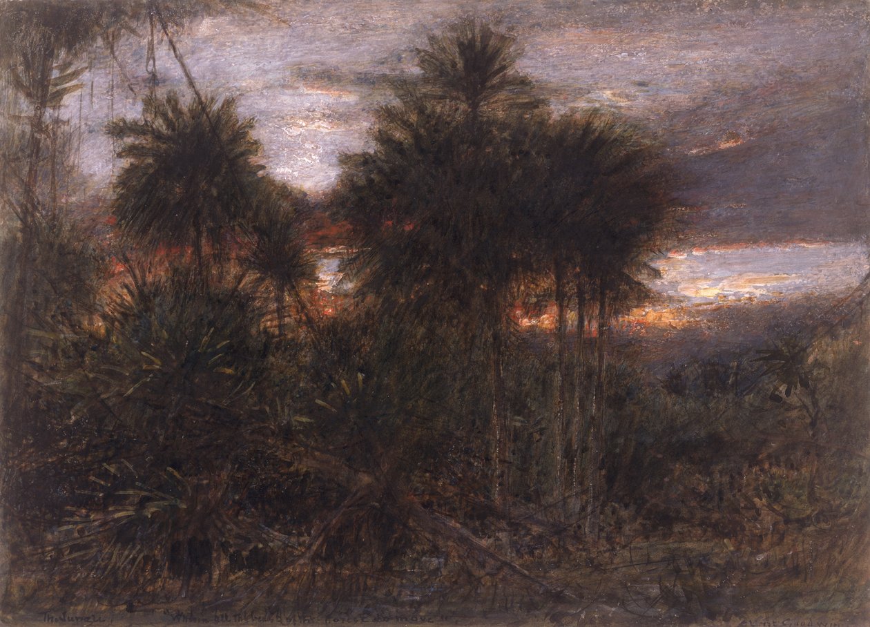 Džungle, ve které se pohybují všechna lesní zvěř (wc a kvaš) od Albert Goodwin