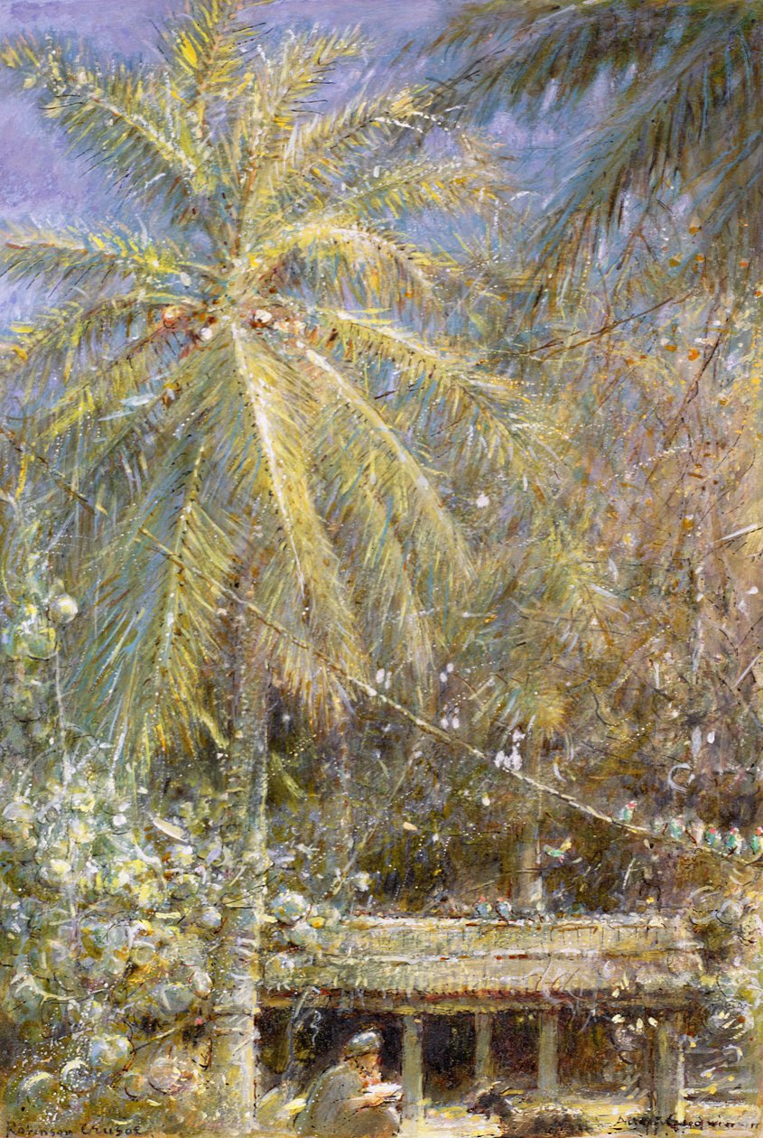 Příběh ztroskotání od Robinsona Crusoe od Albert Goodwin