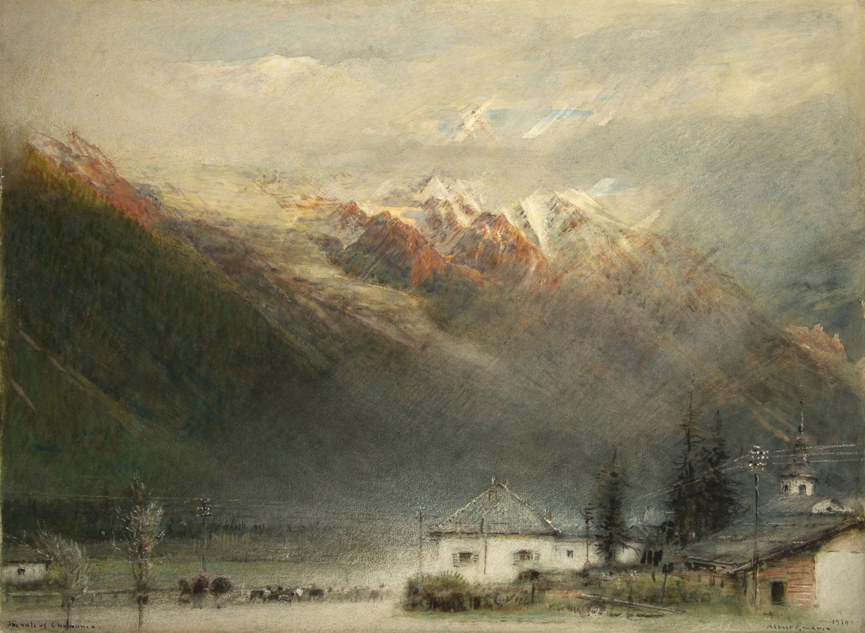 Údolí Chamonix od Albert Goodwin