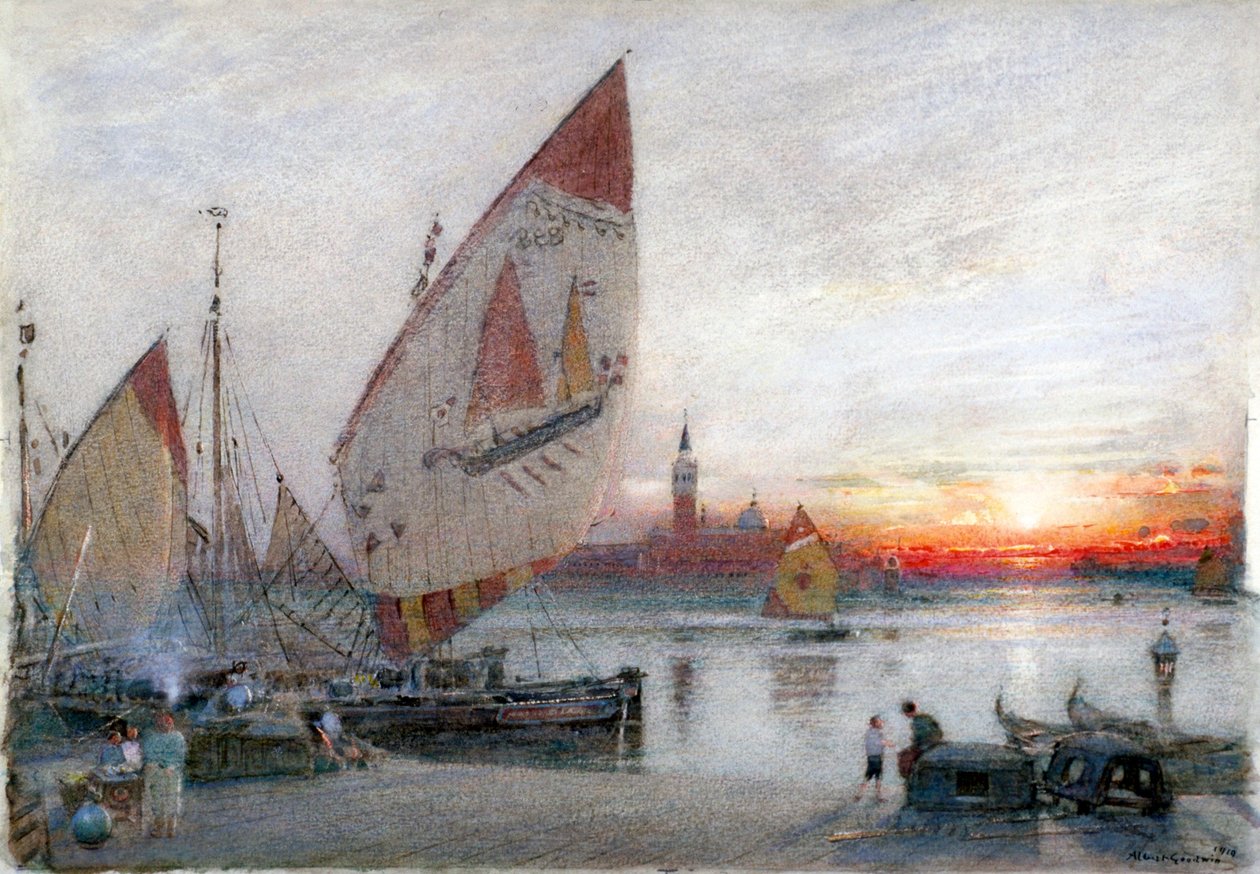 "Benátky", 1910 od Albert Goodwin