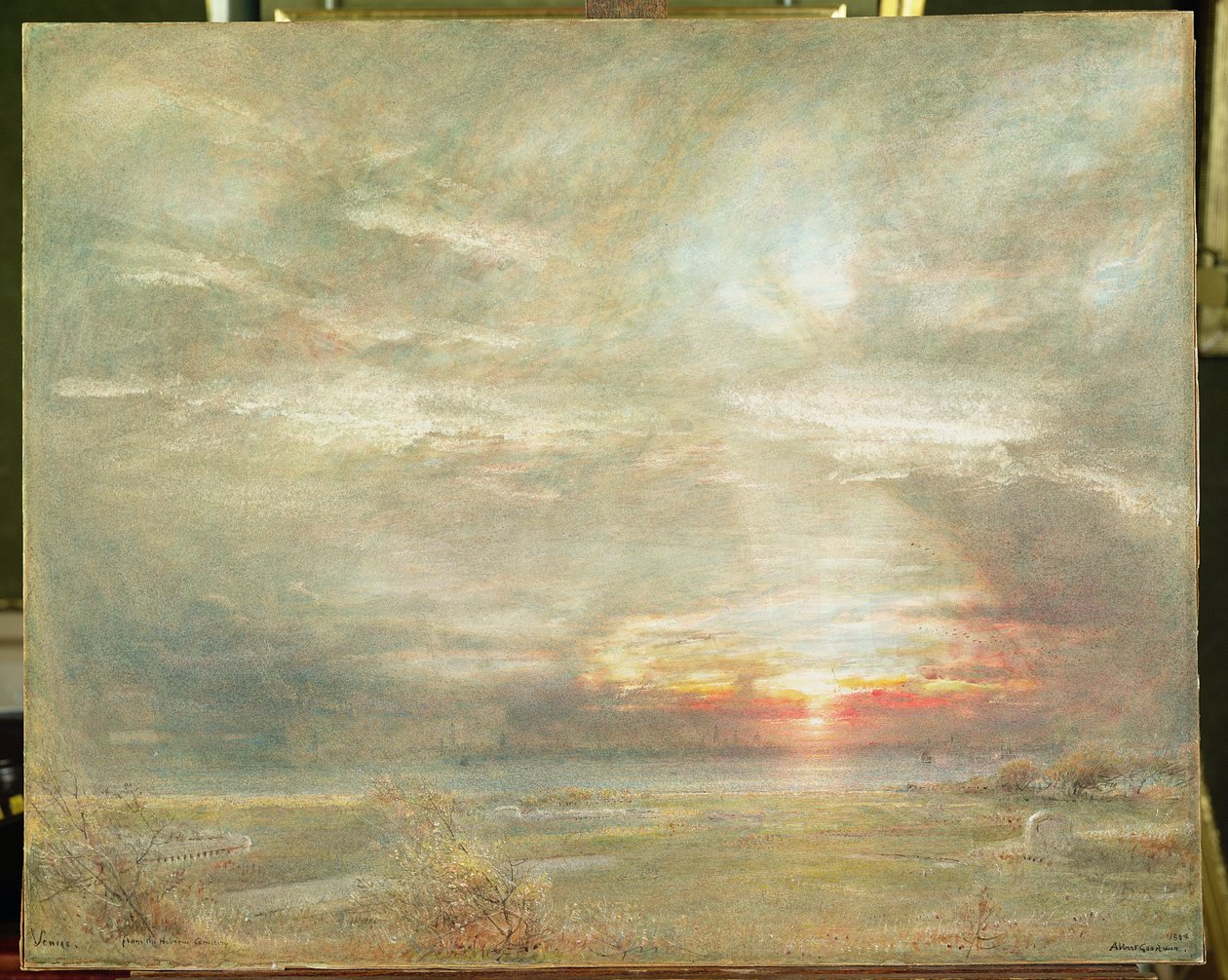 Benátky z hebrejského hřbitova od Albert Goodwin
