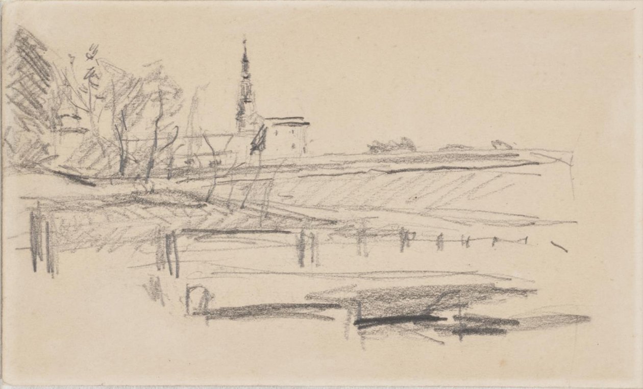 Kronborg při pohledu od západu od Albert Gottschalk