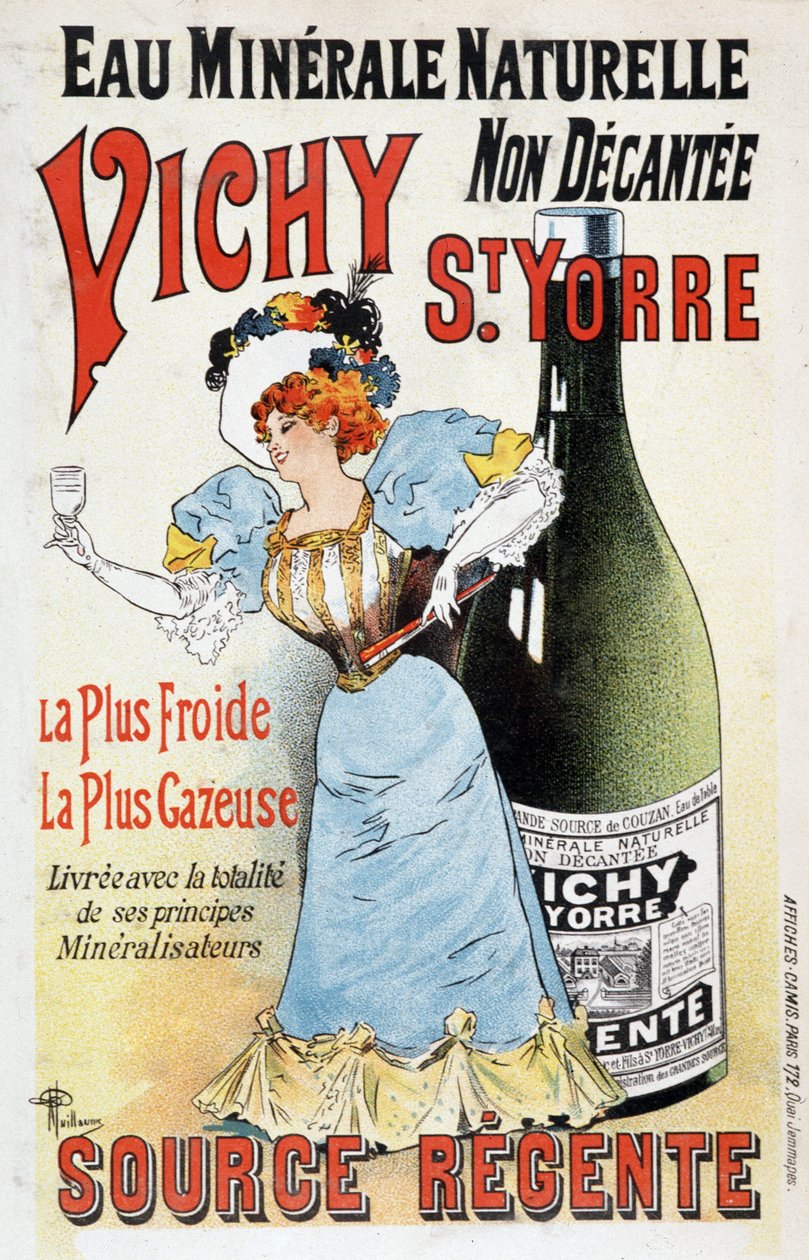 Reklama na minerální vodu Vichy St Yorre - Albert Guillaume (1873-1942), v.1895 od Albert Guillaume