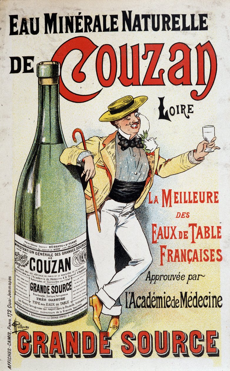 Reklama na minerální vodu z Couzan - Albert Guillaume (1873-1942), v.1895 od Albert Guillaume