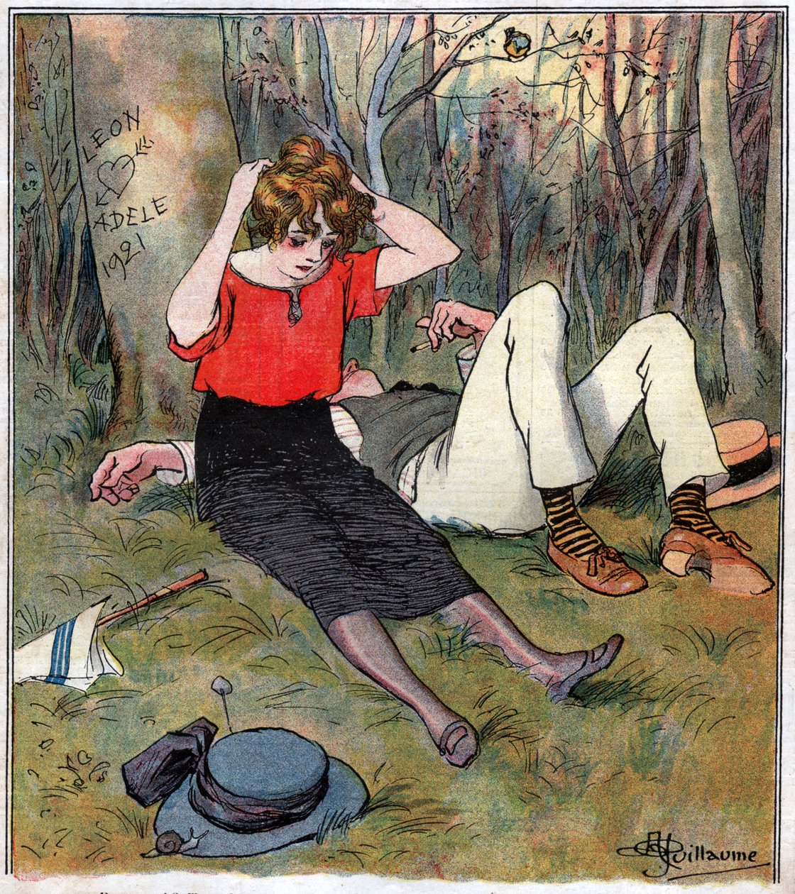 Pari rakkauden jälkeen metsässä od Albert Guillaume
