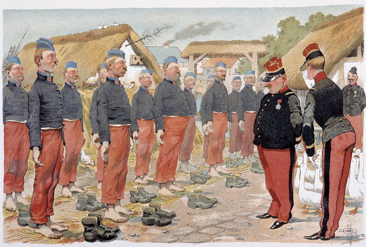 The Review of the Feet - in ““ Military Album”” Alberta Guillauma (1873-1942), ca. 1900 od Albert Guillaume