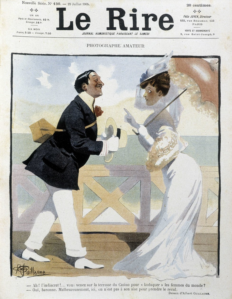Amatérský fotograf - kresba Alberta Guillauma (1873-1942) v „“The Rire““ od Albert Guillaume