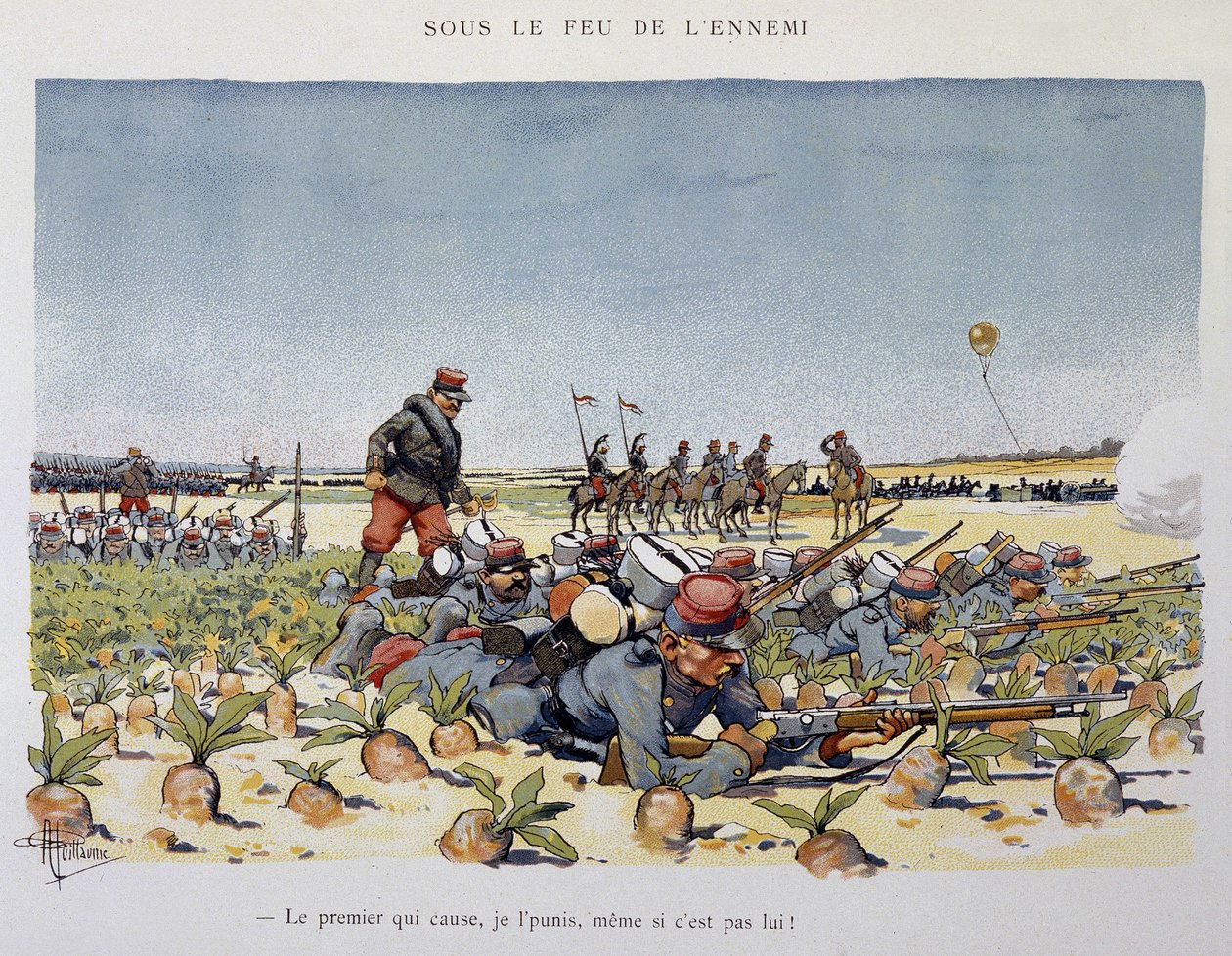 Pod nepřátelskou palbou - Armee, kterou viděl A. guillaume, kolem roku 1900 od Albert Guillaume
