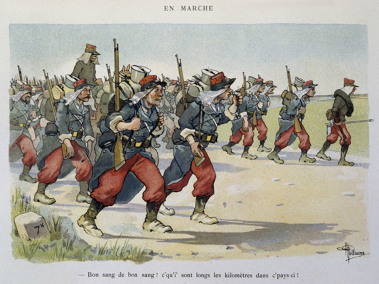 Chůze – The Armee viděná Albertem Guillaumeem (1873-1942), cca 1900 od Albert Guillaume