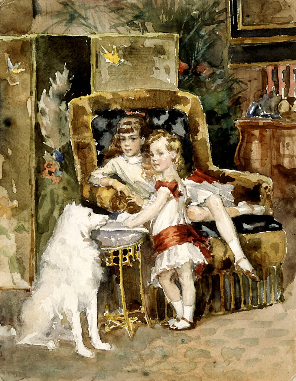 Ruský velkovévoda Michael Alexandrovič 1878-1918 a velkovévodkyně...1875-1960. od Albert Gustaf Aristides Edelfelt