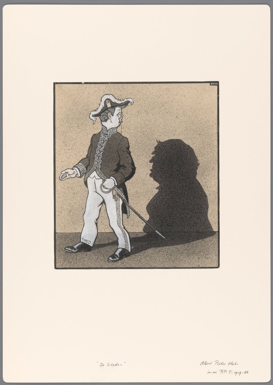 Návrh pro politickou karikaturu: The Shadow od Albert Hahn (I)