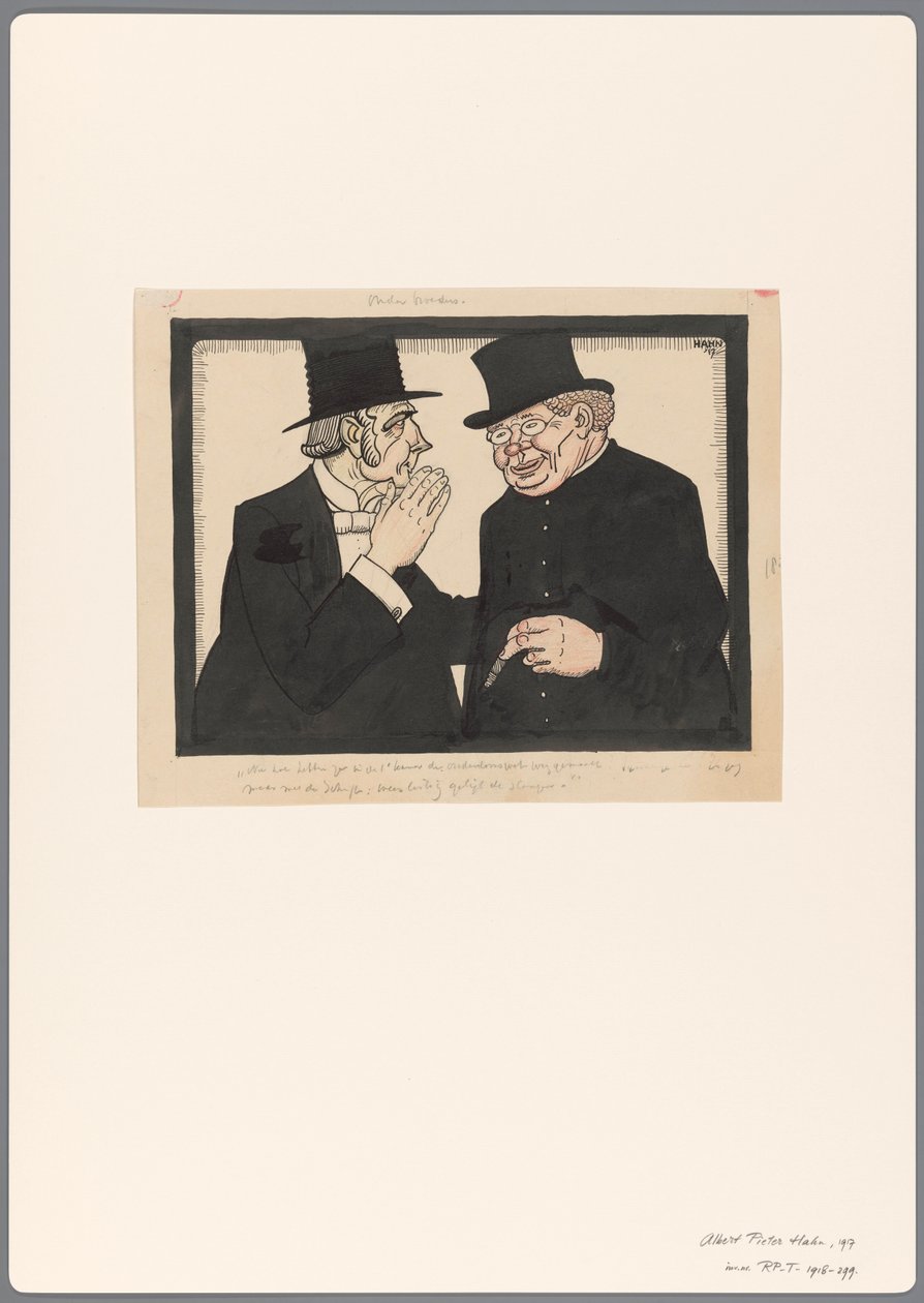 Návrh politického karikatury na téma Old Age Act: Onder Brothers od Albert Hahn (I)