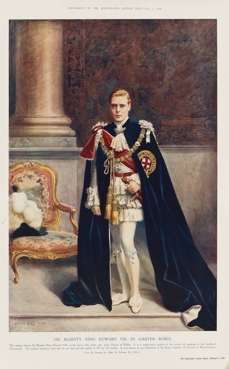 Kuningas Edward VIII Walesin prinssinä od Albert Henry (after) Collings