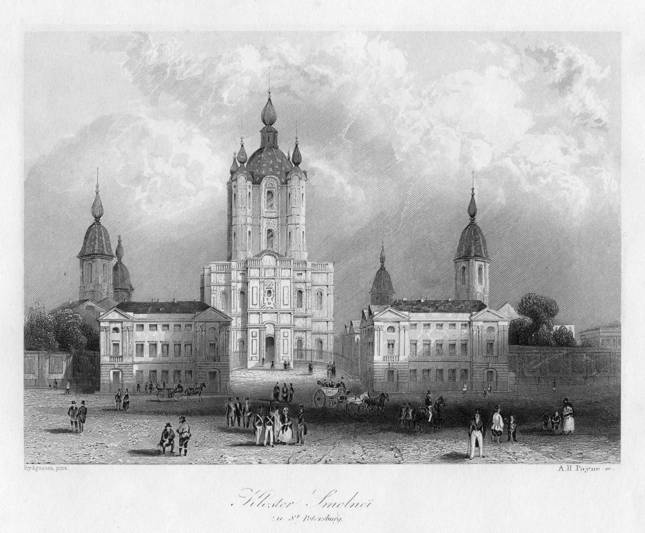 Kloster Smolnoi, poblíž Petrohradu, Rusko, c1840. od Albert Henry Payne