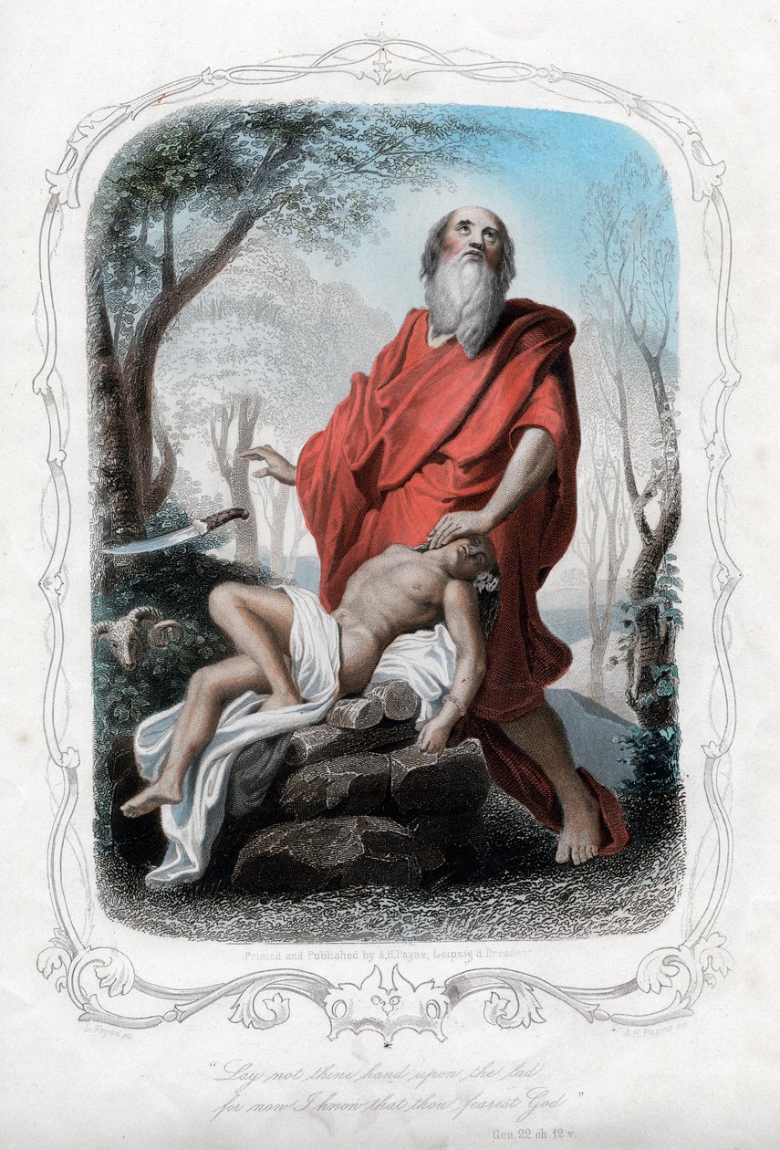 Nevkládej ruku na vodítko, teď vím, že se bojíš Boha, c1850. od Albert Henry Payne