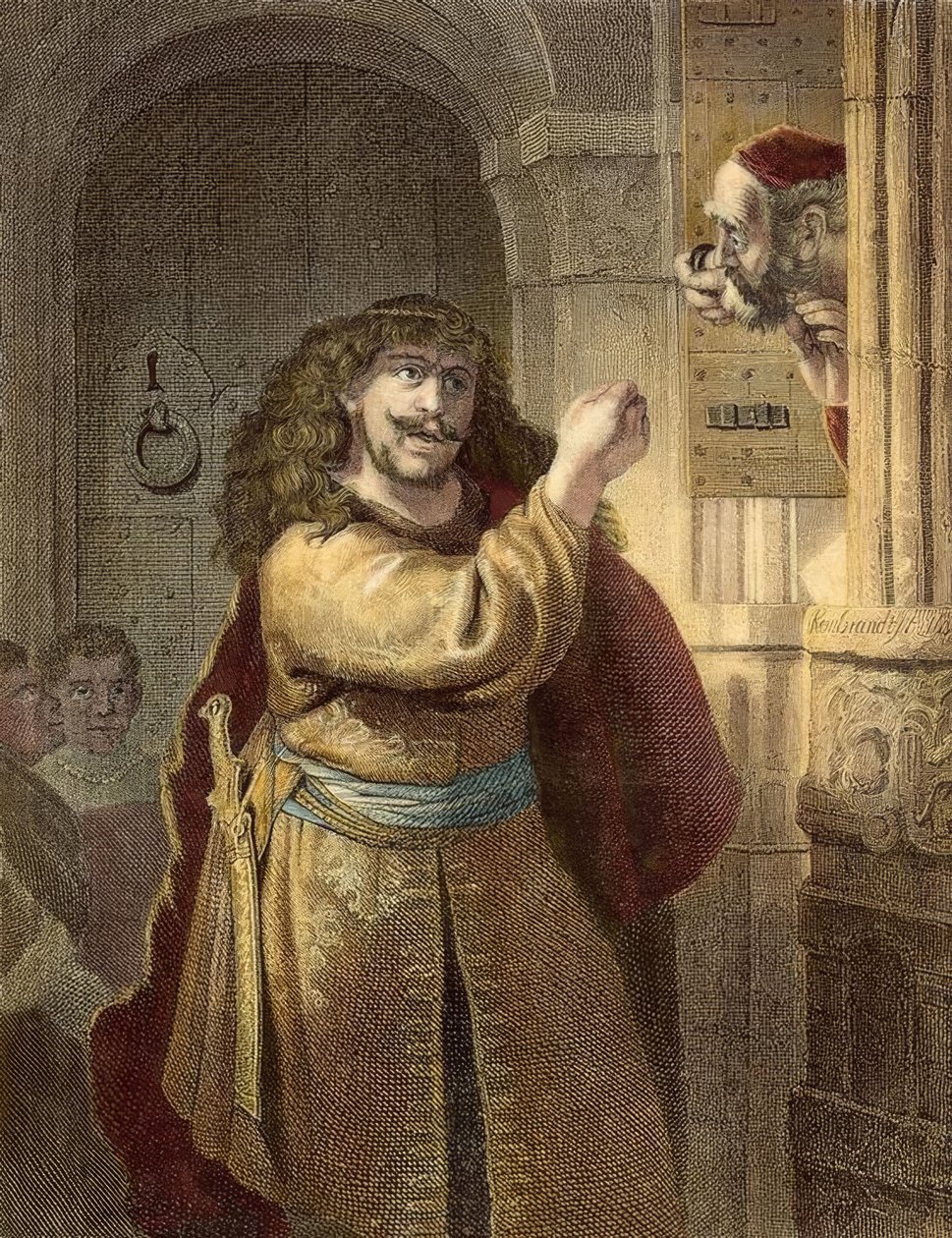 Samson vyhrožuje svému tchánovi od Albert Henry Payne