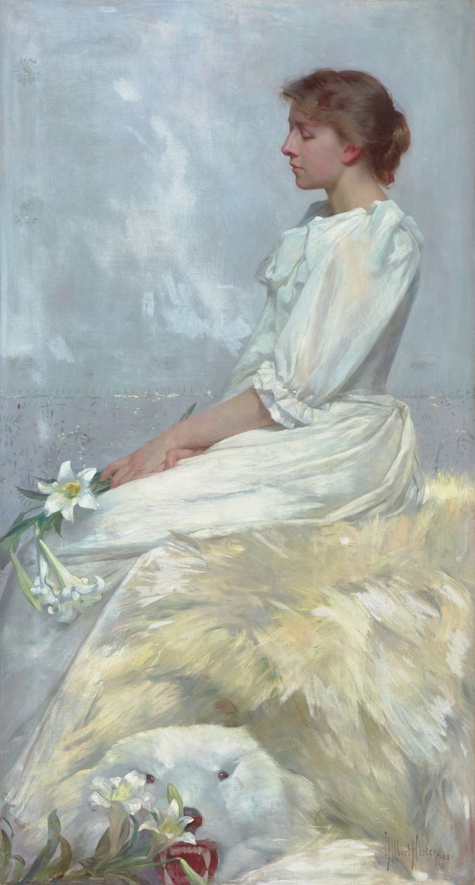 Portrét Bessie (slečny Elizabeth Newtonové) 1892 (olej na plátně) od Albert Herter
