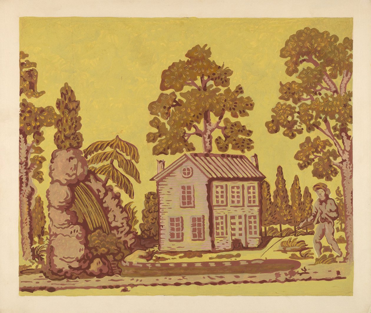 Tapeta použitá jako kryt bandboxu, c. 1937. od Albert J. Levone