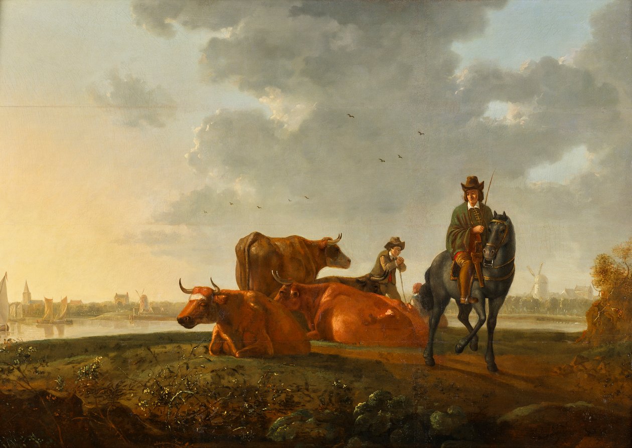 pastvina u řeky od Albert Jacobsz Cuyp