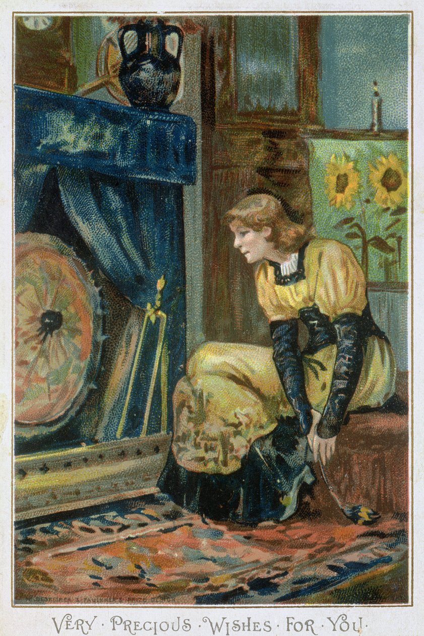 Very Precious Wishes For You, Viktoriánské vánoční přání, vydané nakladatelstvím Hildesheimer und Faulkner, Londýn, kolem roku 1880 od Albert Jnr. Ludovici