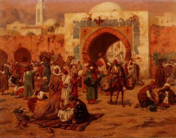 U městské brány od Albert Joseph Franke
