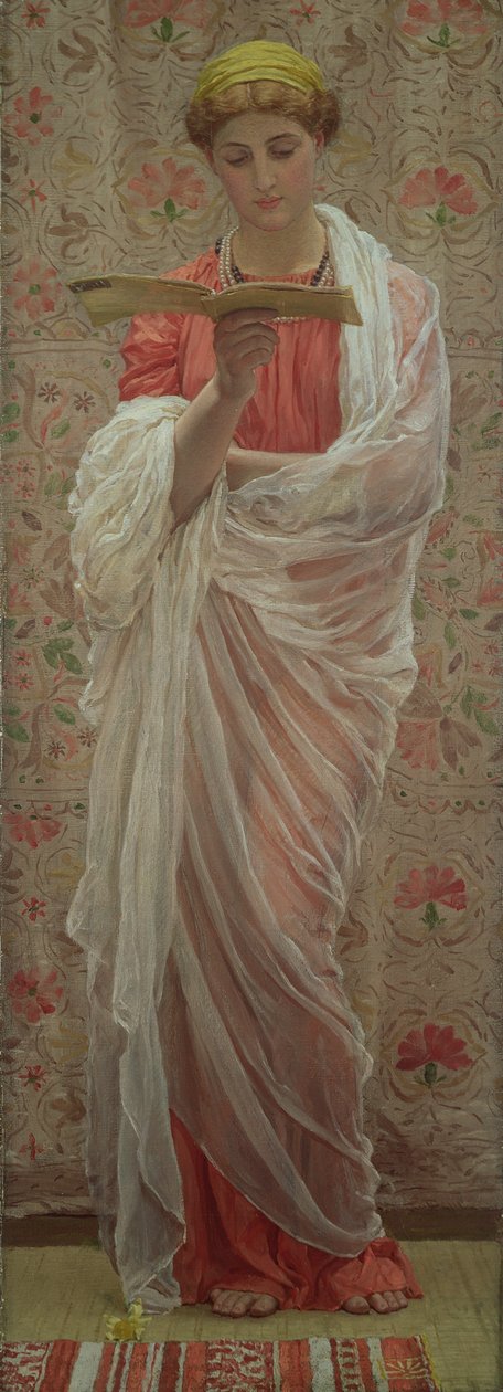A Reader, kolem roku 1877 (olej na plátně) od Albert Joseph Moore
