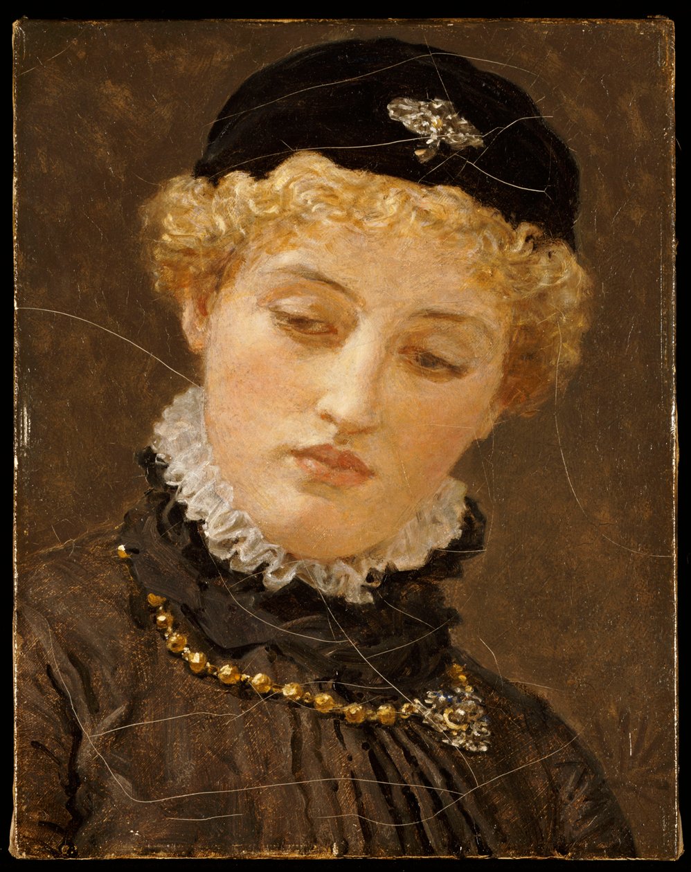Ellen Terry jako Portia ve filmu Kupec benátský, kolem roku 1885 od Albert Joseph Moore