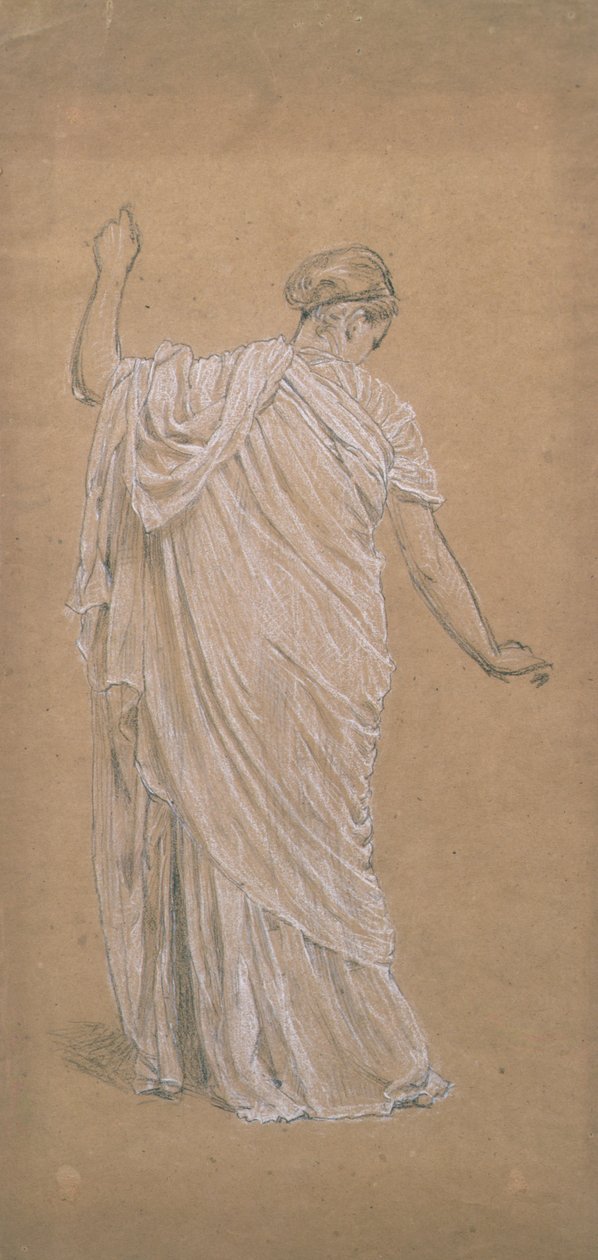Studie pro zahradu (křída na tónovaném papíře) od Albert Joseph Moore