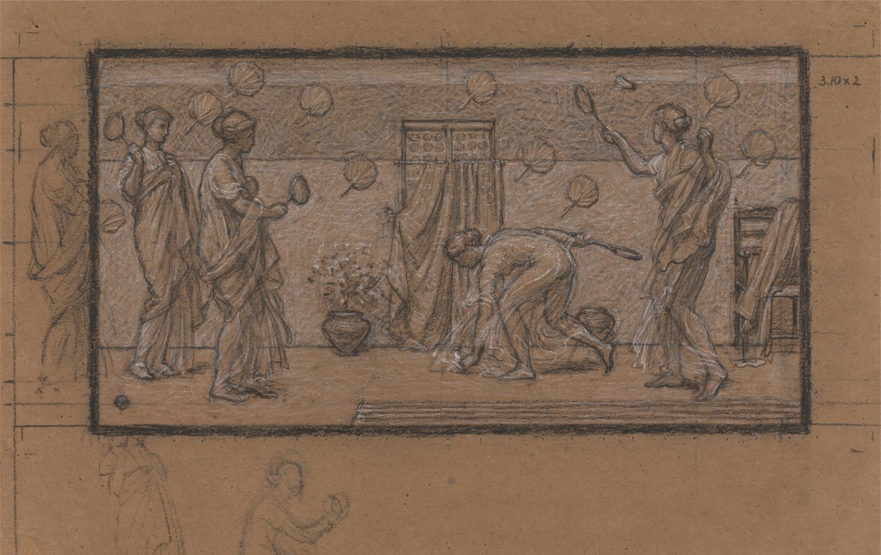 Studie pro Battledore a Shuttlecock od Albert Joseph Moore