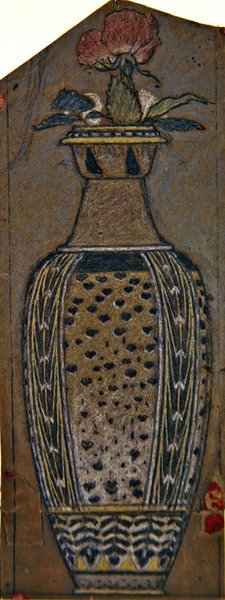 Studie vázy (černé, bílé a barevné křídy s akvarelem) od Albert Joseph Moore