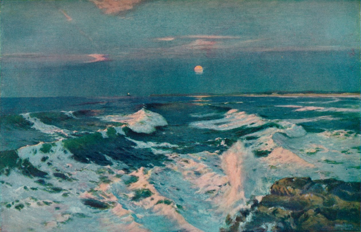 Mezi západem slunce a měsícem, c1910 od Albert Julius Olsson