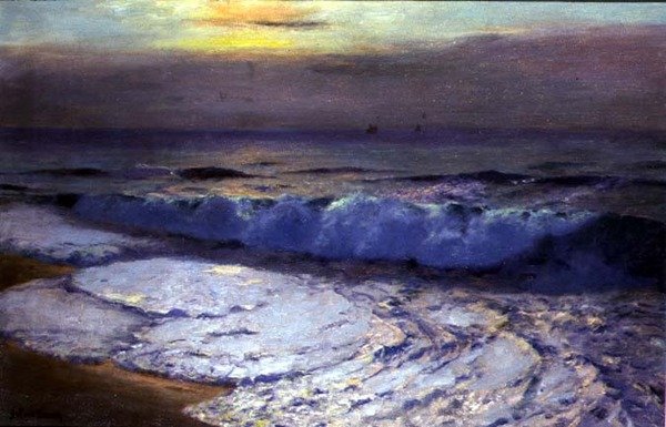 The Breaking Wave, Dusk (olej na plátně) od Albert Julius Olsson