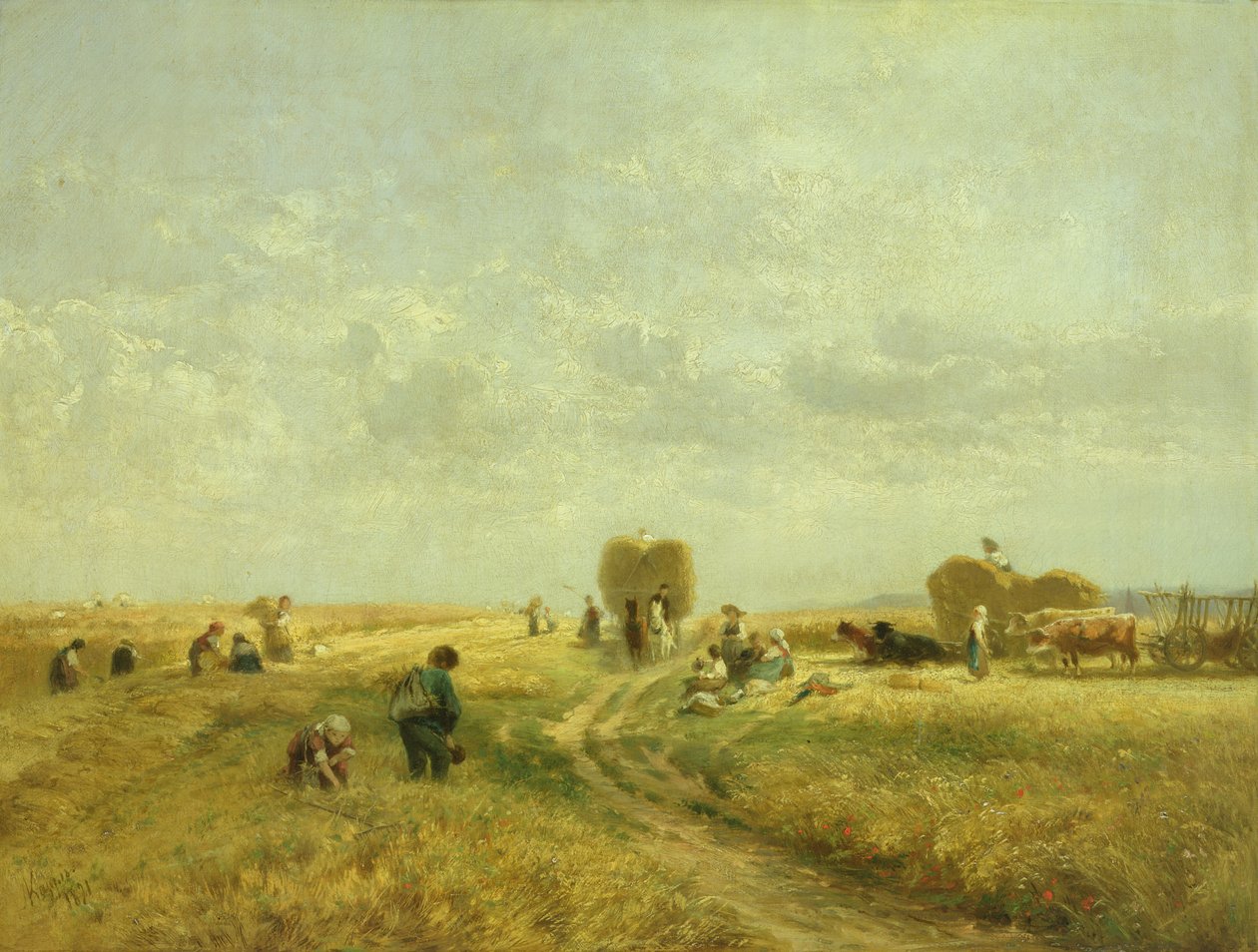 Čas sklizně, 1871 od Albert Kappis