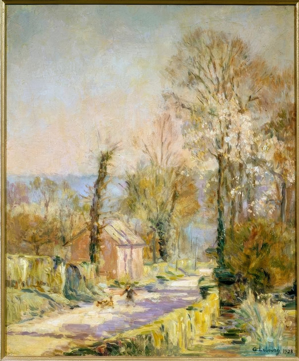 Jarní cesta v Saint-Vaast D’Equiqueville poblíž Di od Albert Lebourg
