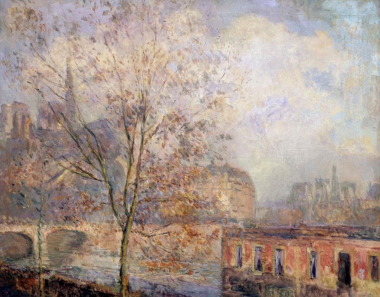NAŠE PANÍ PAŘÍŽSKÁ NA PODZIM - 19. STOLETÍ / 20. STOLETÍ - FRANCOUZSKÝ IMPRESIONISMUS od Albert Lebourg