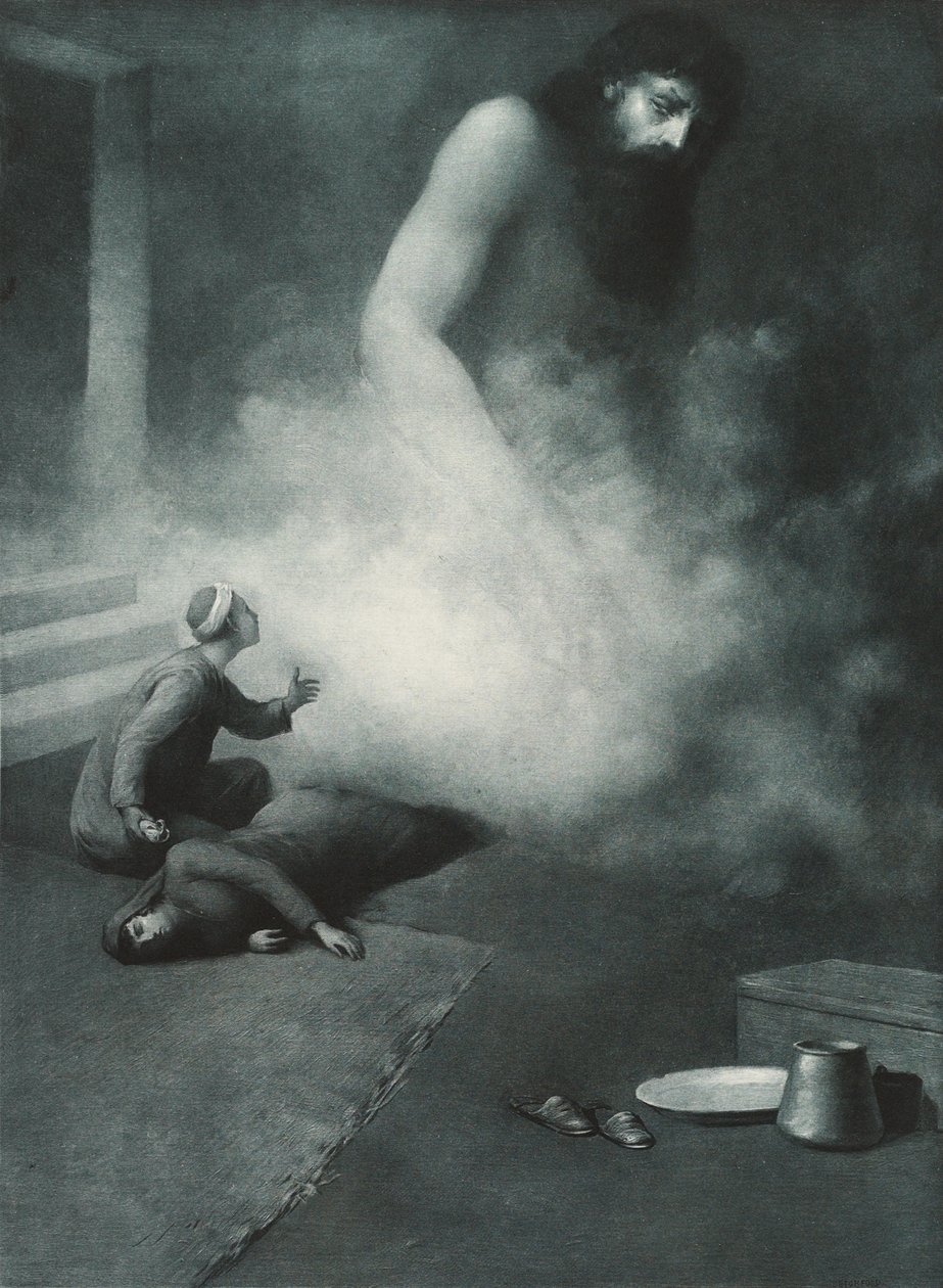 Aladdin a džin, 1897 od Albert Letchford