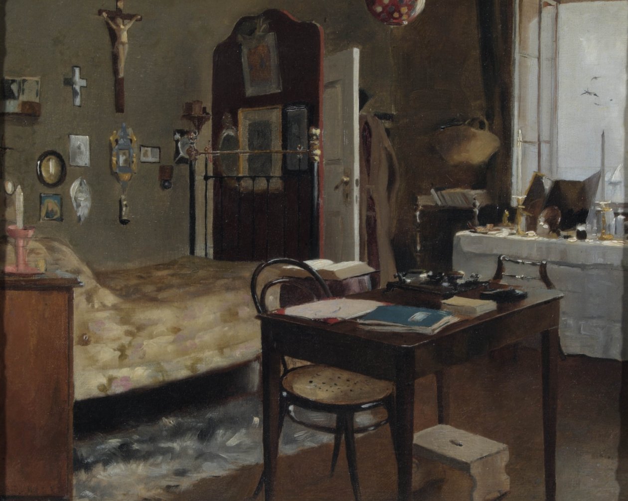 Interiér ložnice sira Richarda Burtona, 1889 od Albert Letchford