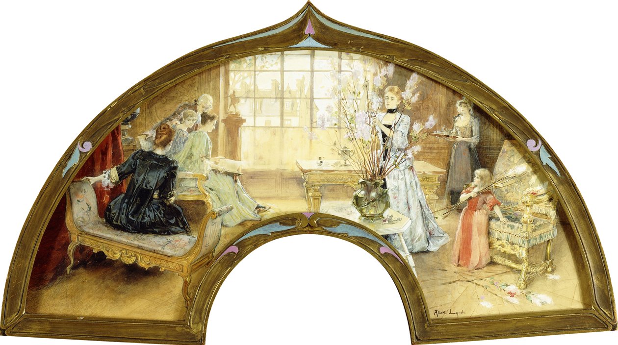 Shromáždění v salonu, od Albert Lynch