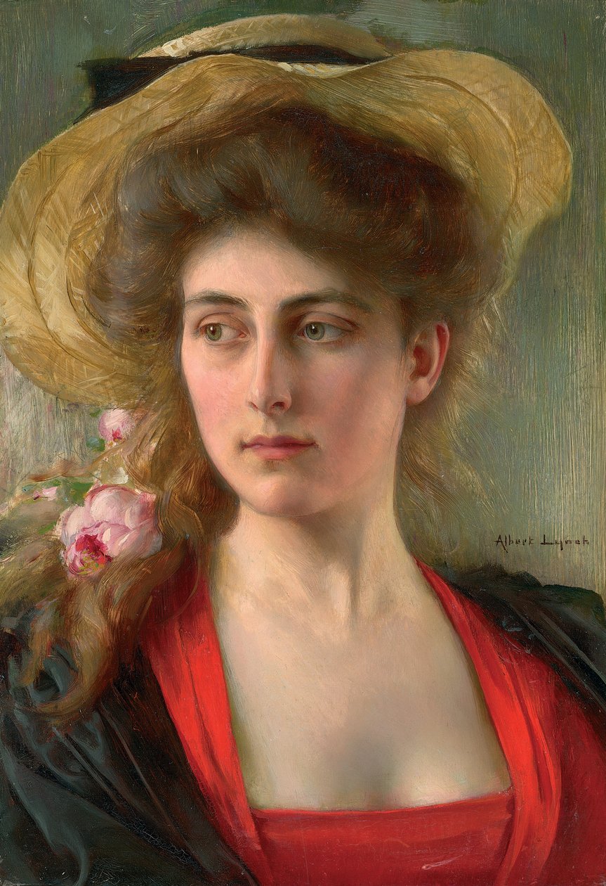 Elegante (olej na panelu) od Albert Lynch