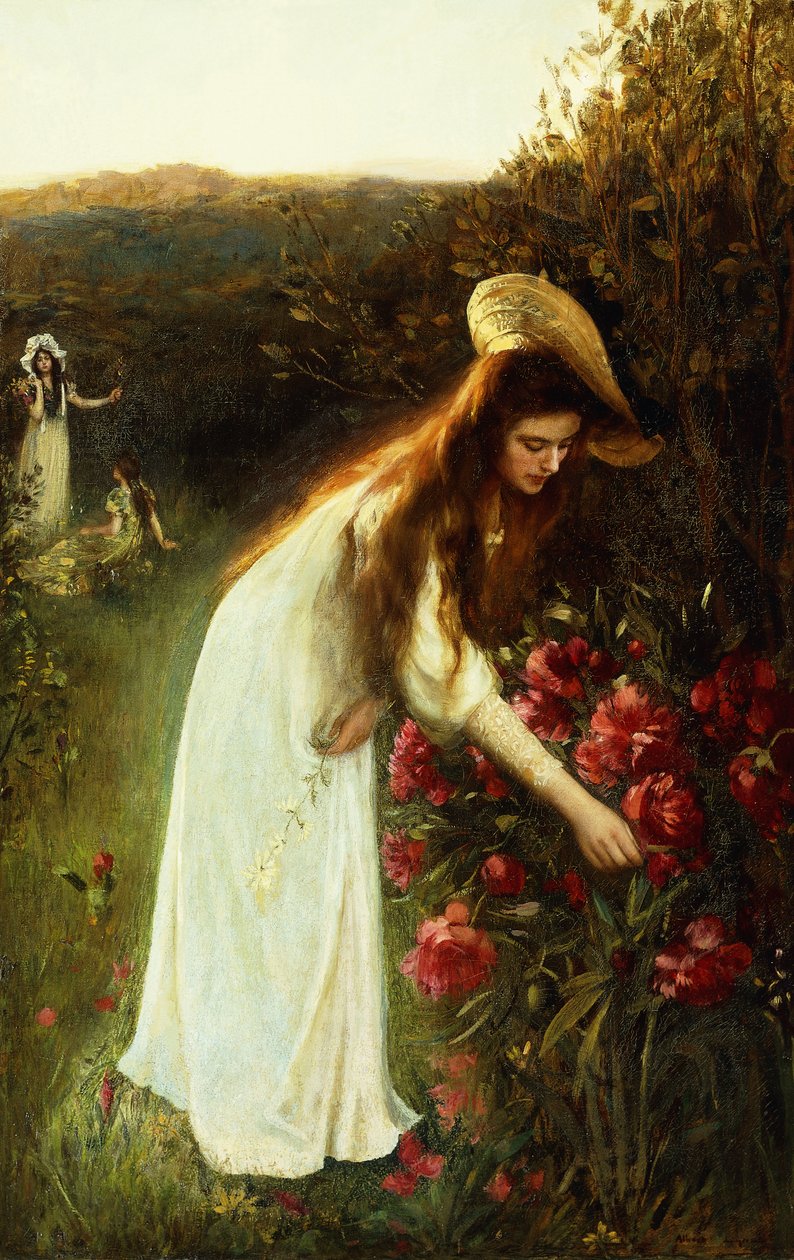 Sbírání květin, od Albert Lynch