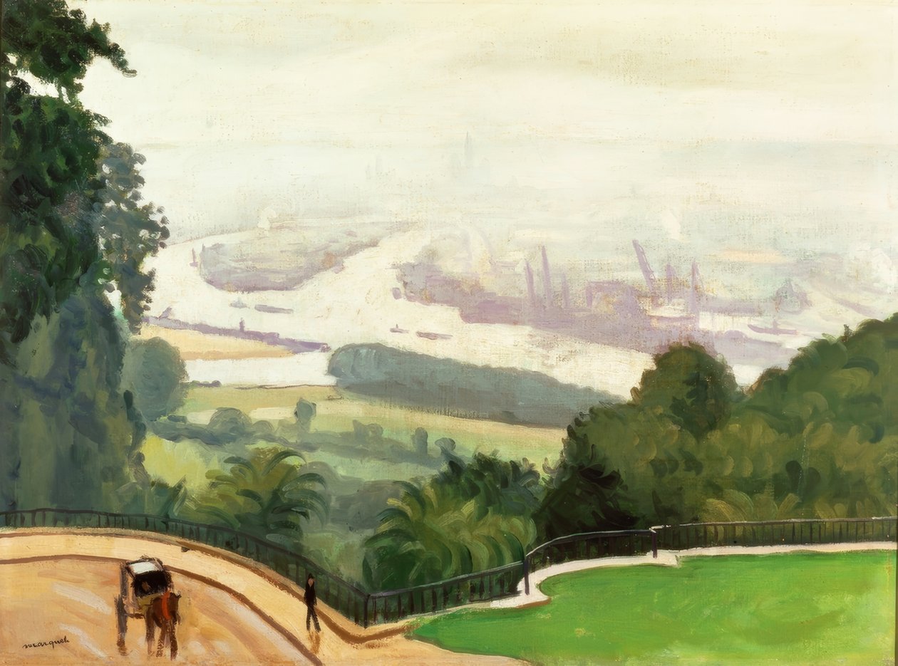 Albert Marquet / Rouen Harbour‘, Olej na plátně od Albert Marquet