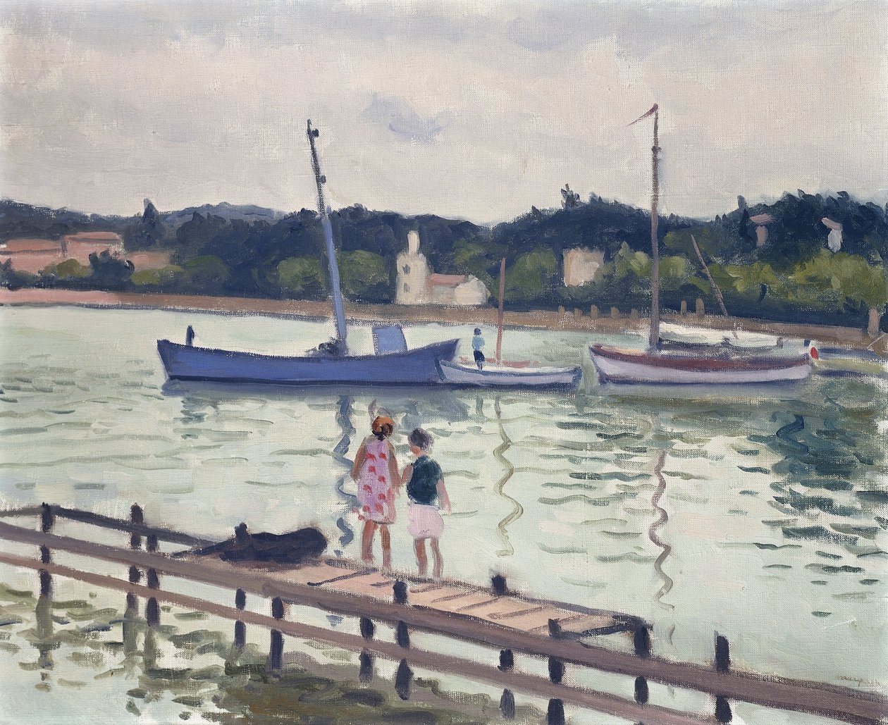 Děti a Plachetnice; Děti v Porquerolles od Albert Marquet