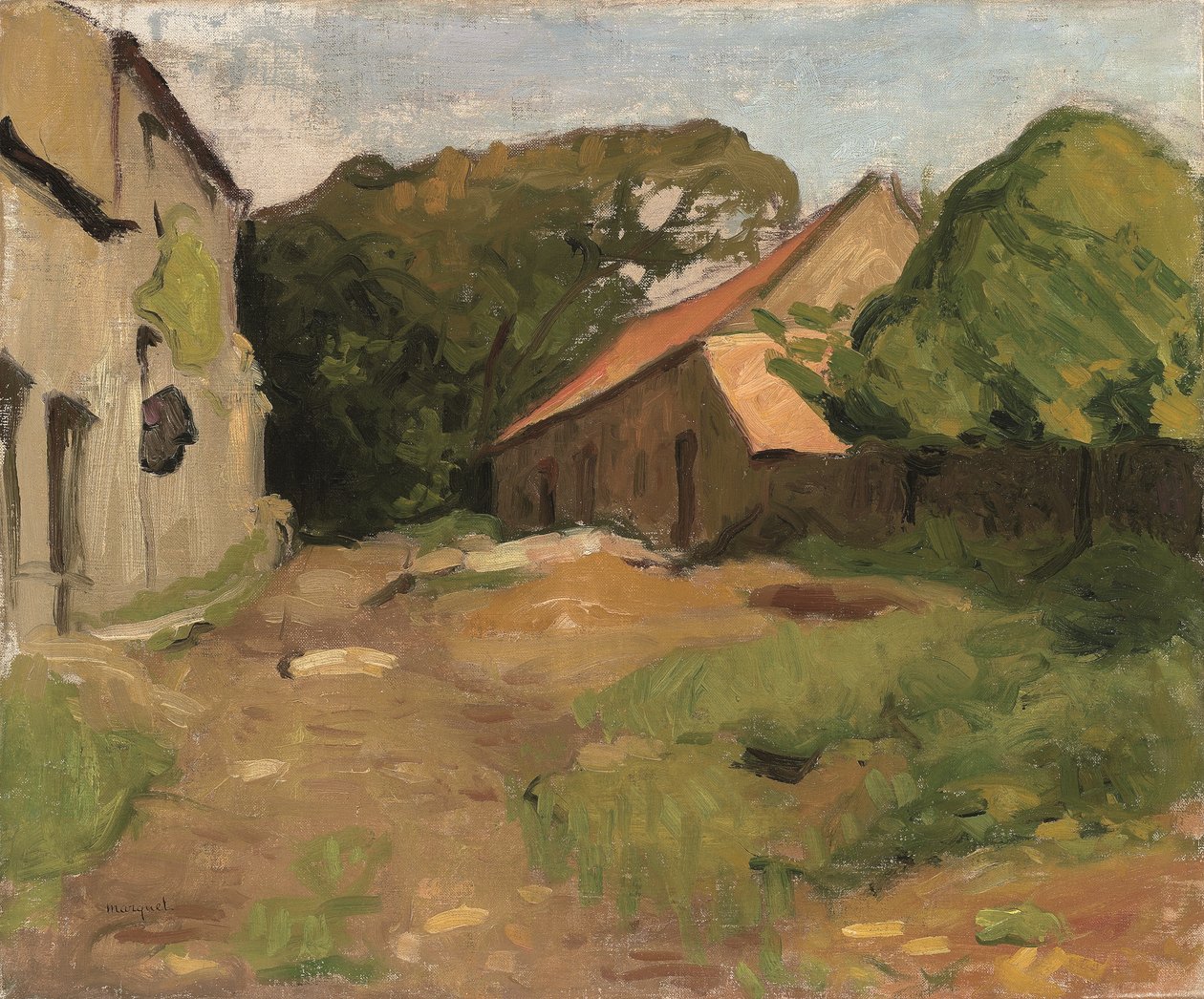 Farmy v La Percaillerie (Normandie) od Albert Marquet